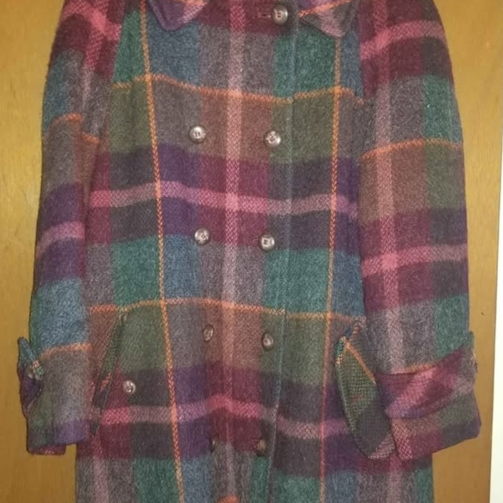 Luba Plaid Wool Blend Coat